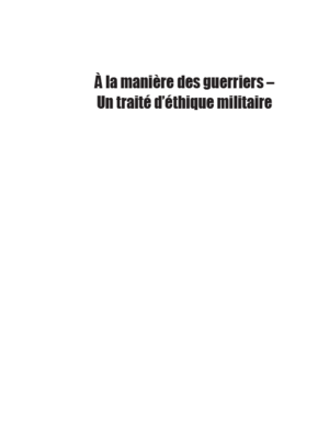 cover image of À la manière des guerriers